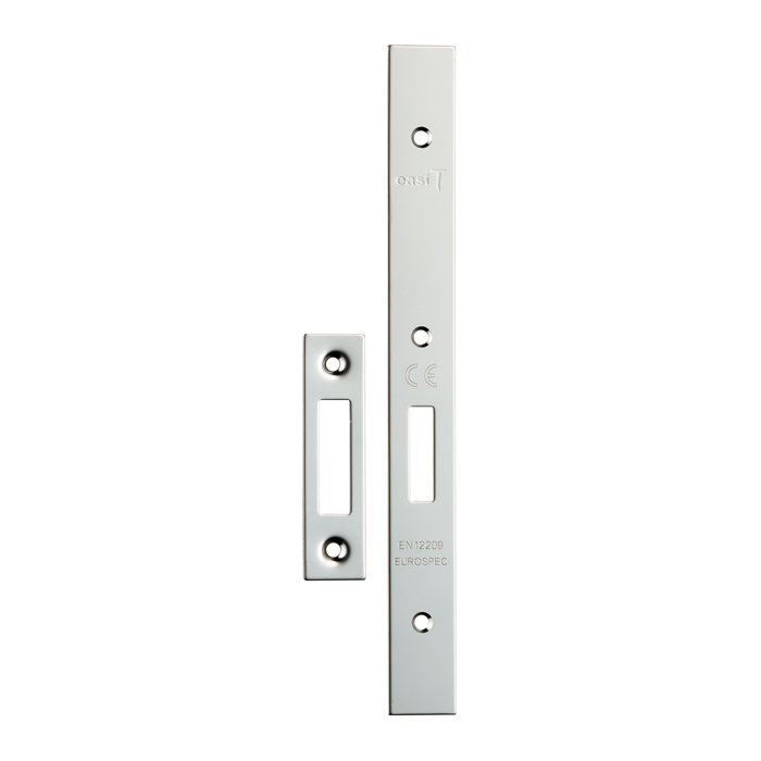 Forend Strike & Fixing Pack To Suit Architectural DIN Deadlock - Bright Stainless Steel