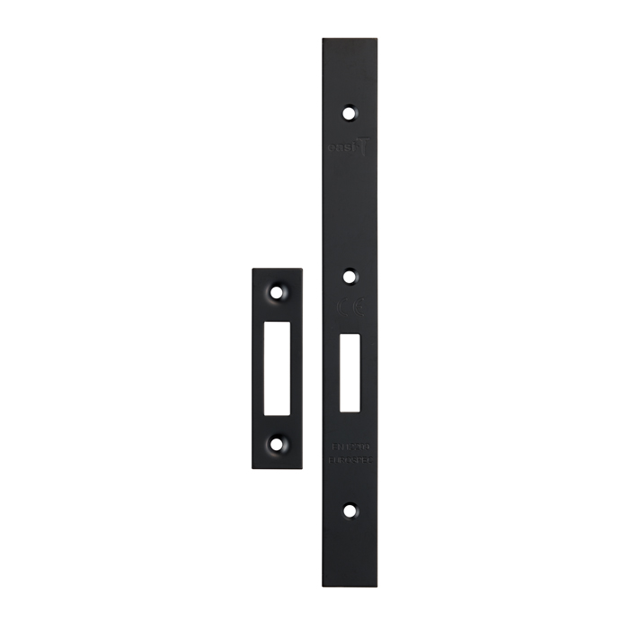 Forend Strike & Fixing Pack To Suit Architectural DIN Deadlock - Matt Black