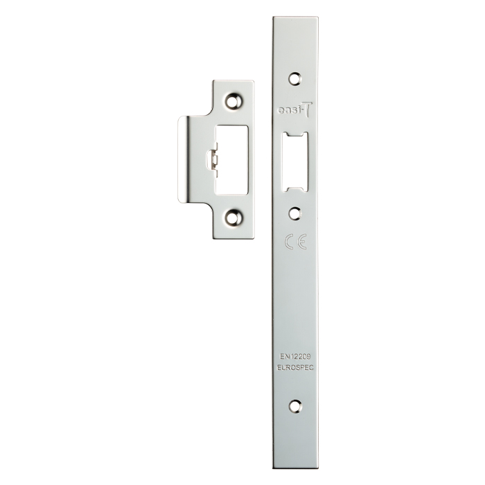 Forend Strike & Fixing Pack To Suit Architectural DIN Latch - Bright Stainless Steel