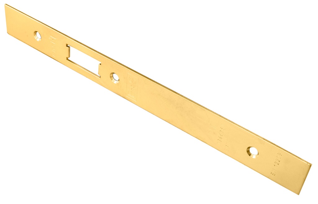 Forend Strike & Fixing Pack To Suit Architectural DIN Latch - Stainless Brass