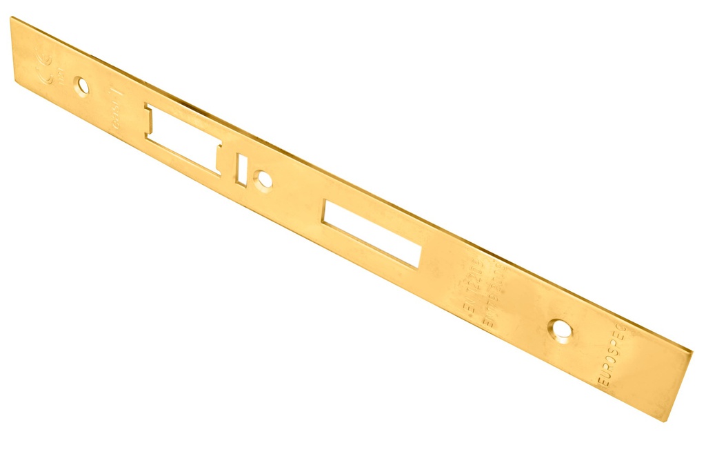 Forend Strike & Fixing Pack To Suit Architectural DIN Escape Lock - Stainless Brass