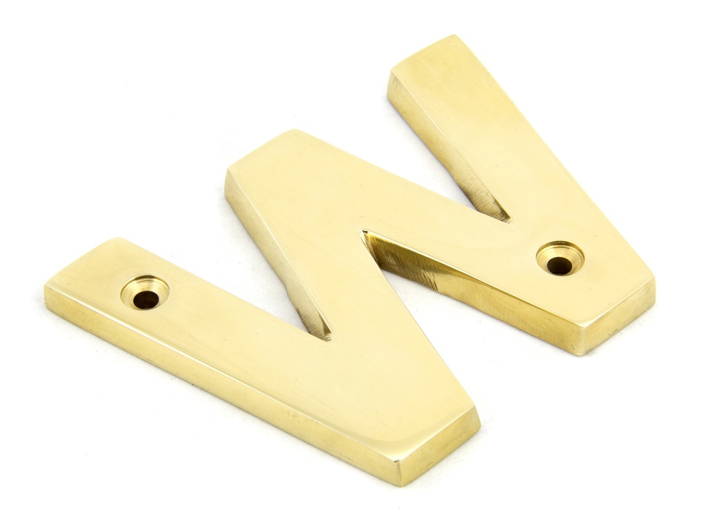 Polished Brass Letter W - 83801W