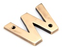 Polished Bronze Letter W - 92031W