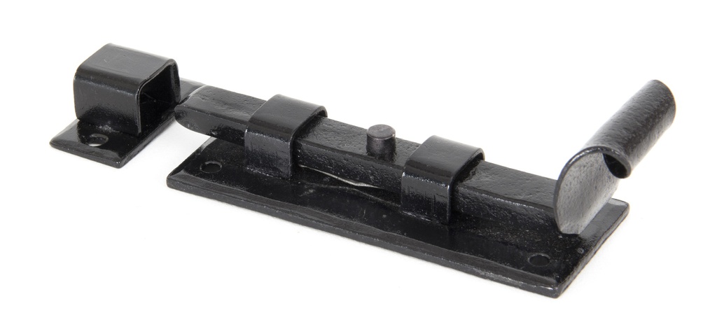 Black 4" Straight Door Bolt - 33013