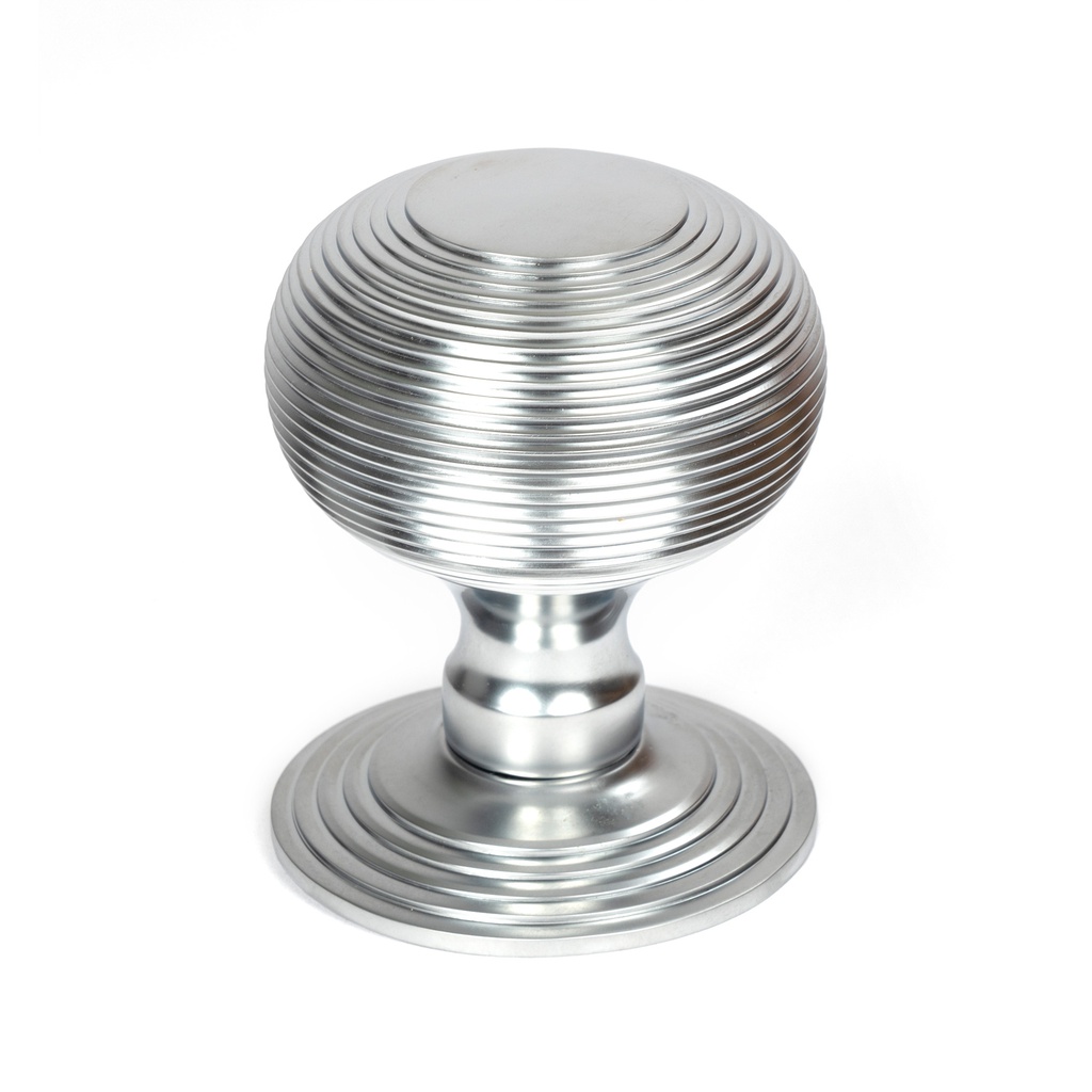 Satin Chrome Beehive Centre Door Knob - 46659