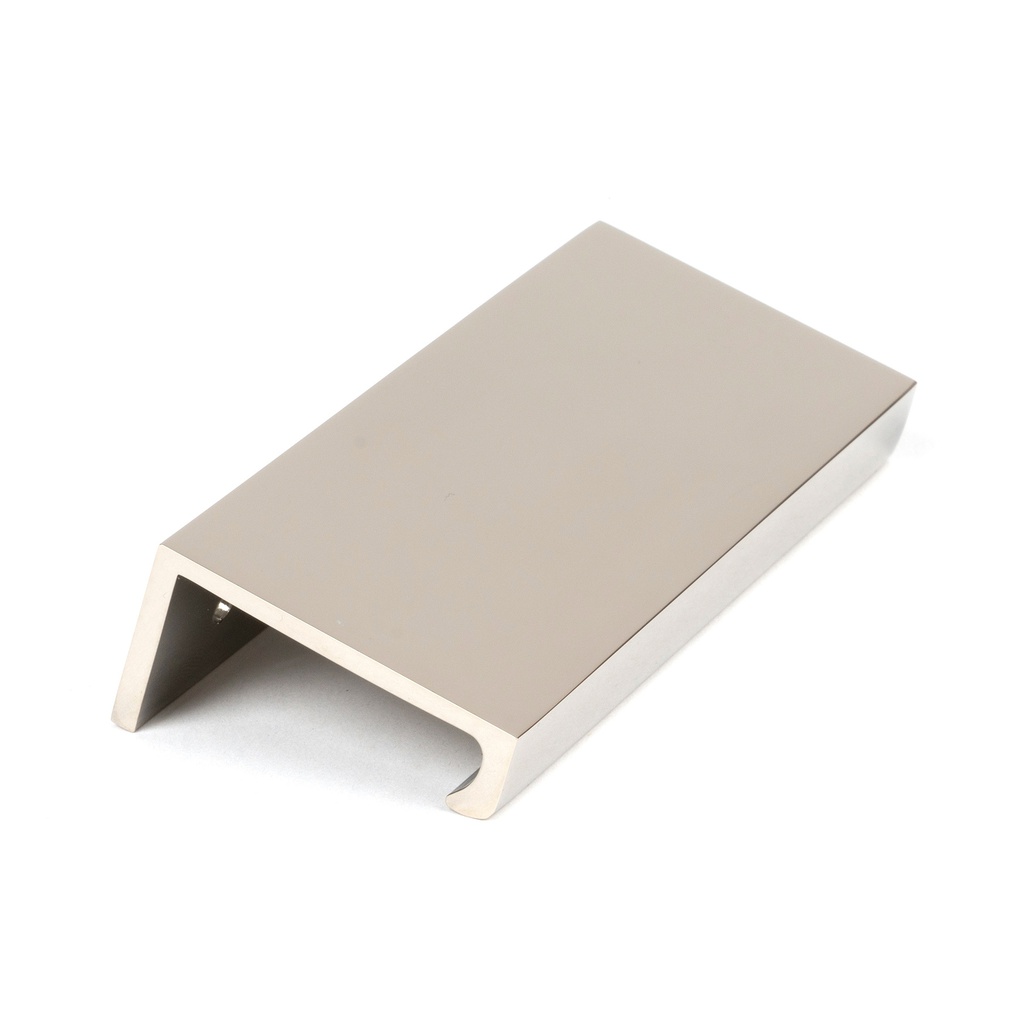 Polished Nickel 100mm Plain Edge Pull - 50701