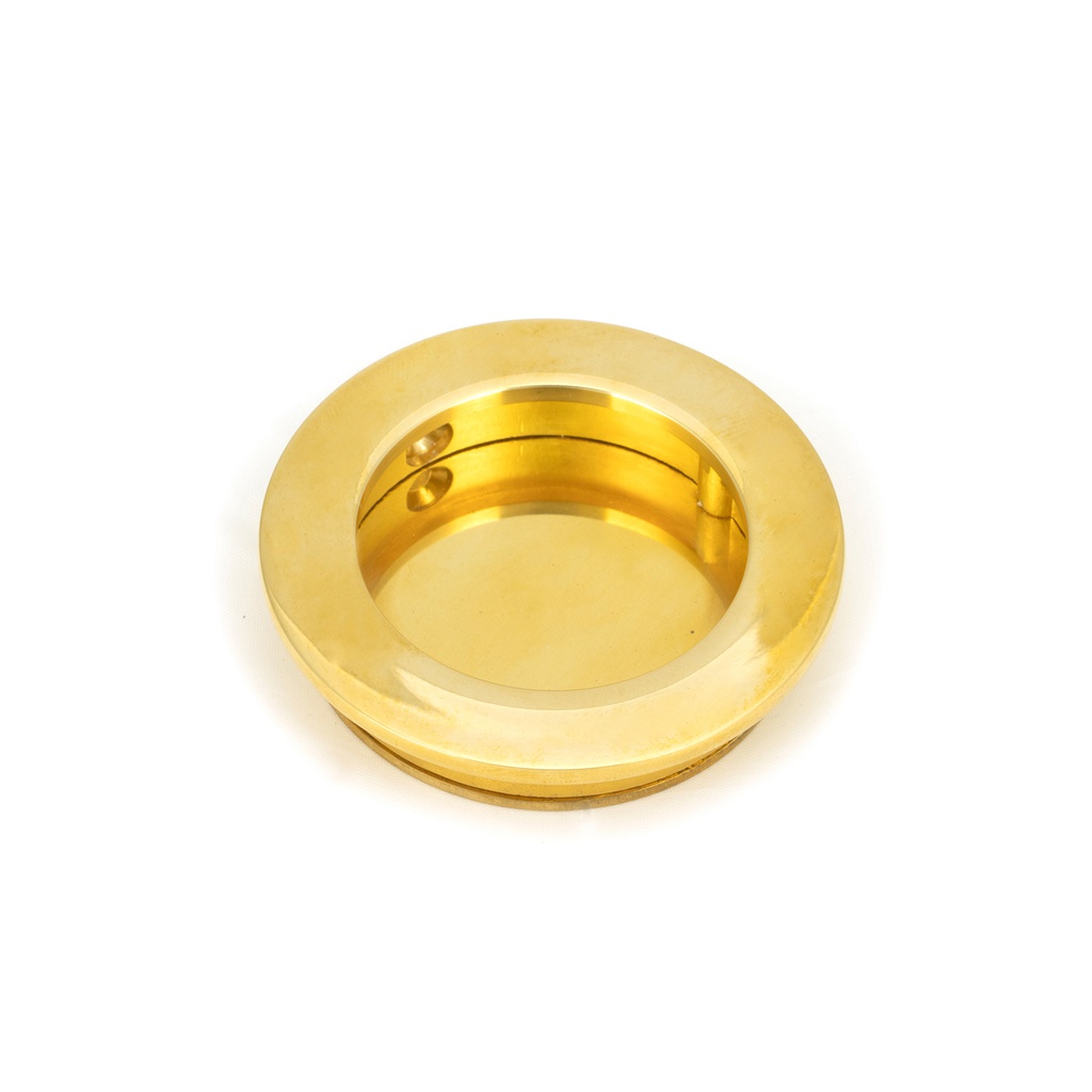 Polished Brass 60mm Plain Round Pull - 47167