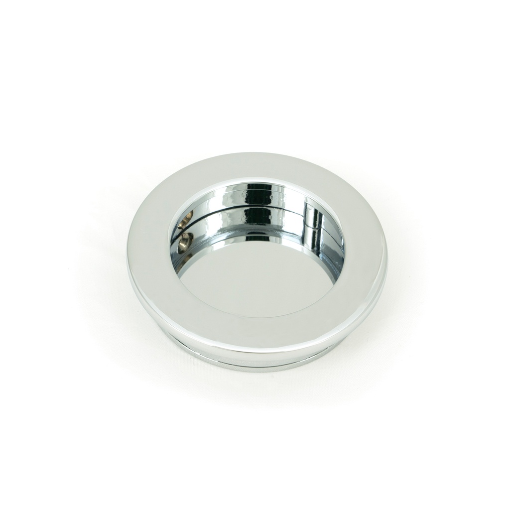 Polished Chrome 60mm Plain Round Pull - 47185