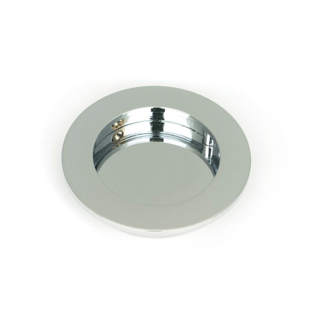 Polished Chrome 75mm Plain Round Pull - 47186