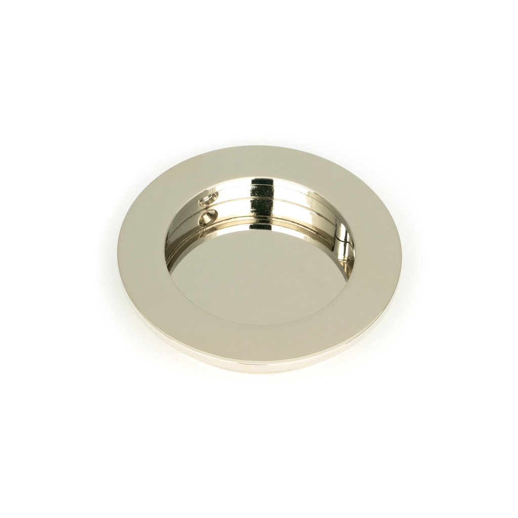 Polished Nickel 75mm Plain Round Pull - 50163