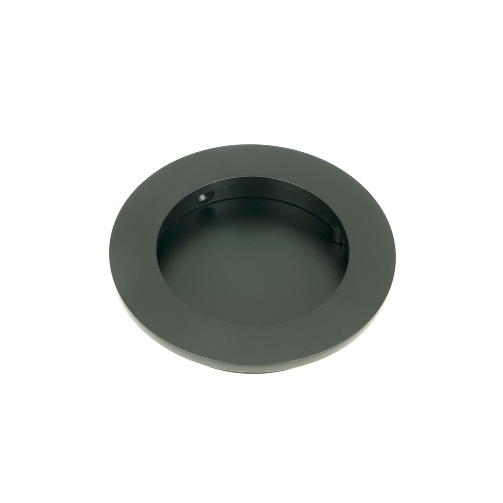 Matt Black 75mm Plain Round Pull - 50217