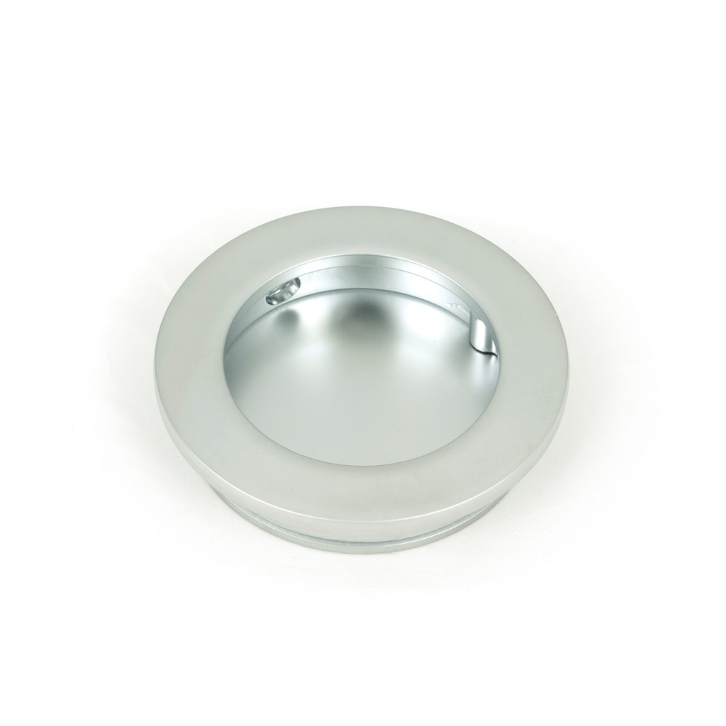 Satin Chrome 60mm Plain Round Pull - 50646