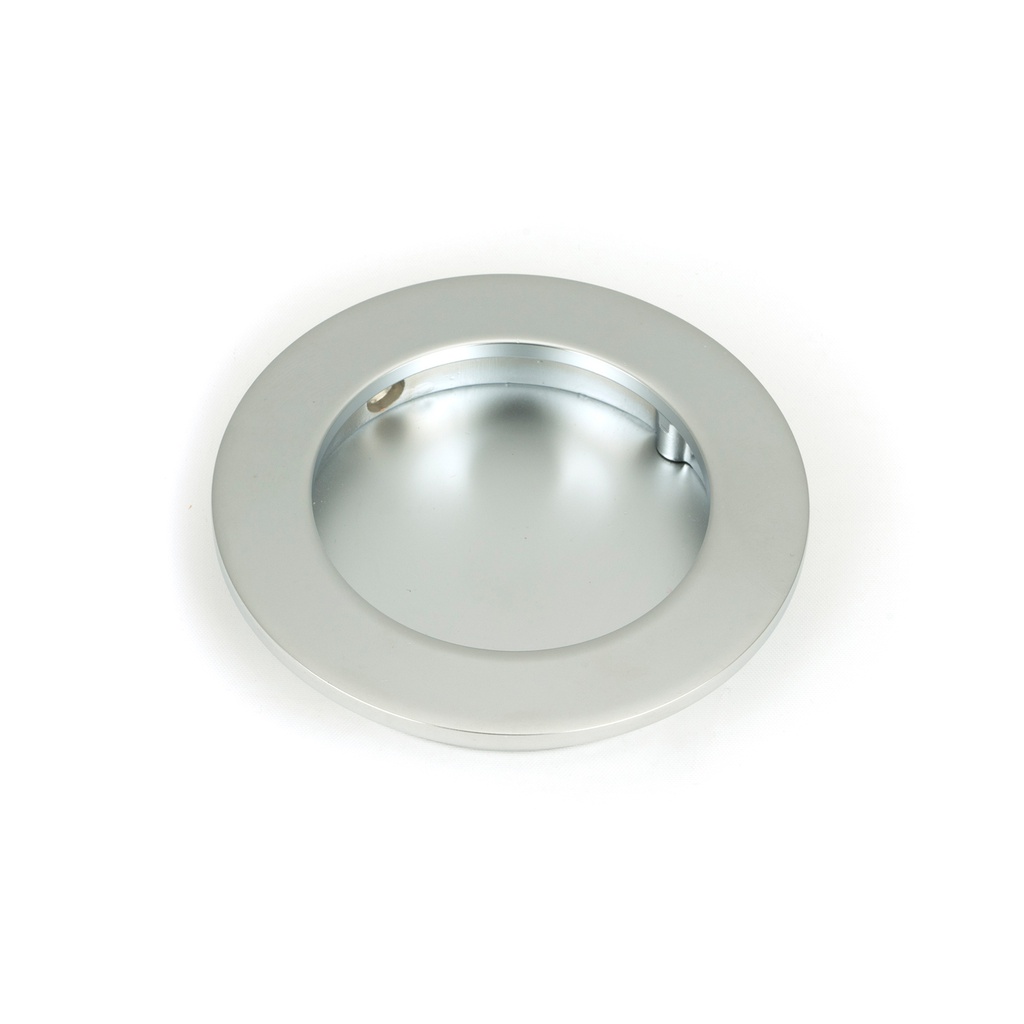 Satin Chrome 75mm Plain Round Pull - 50647