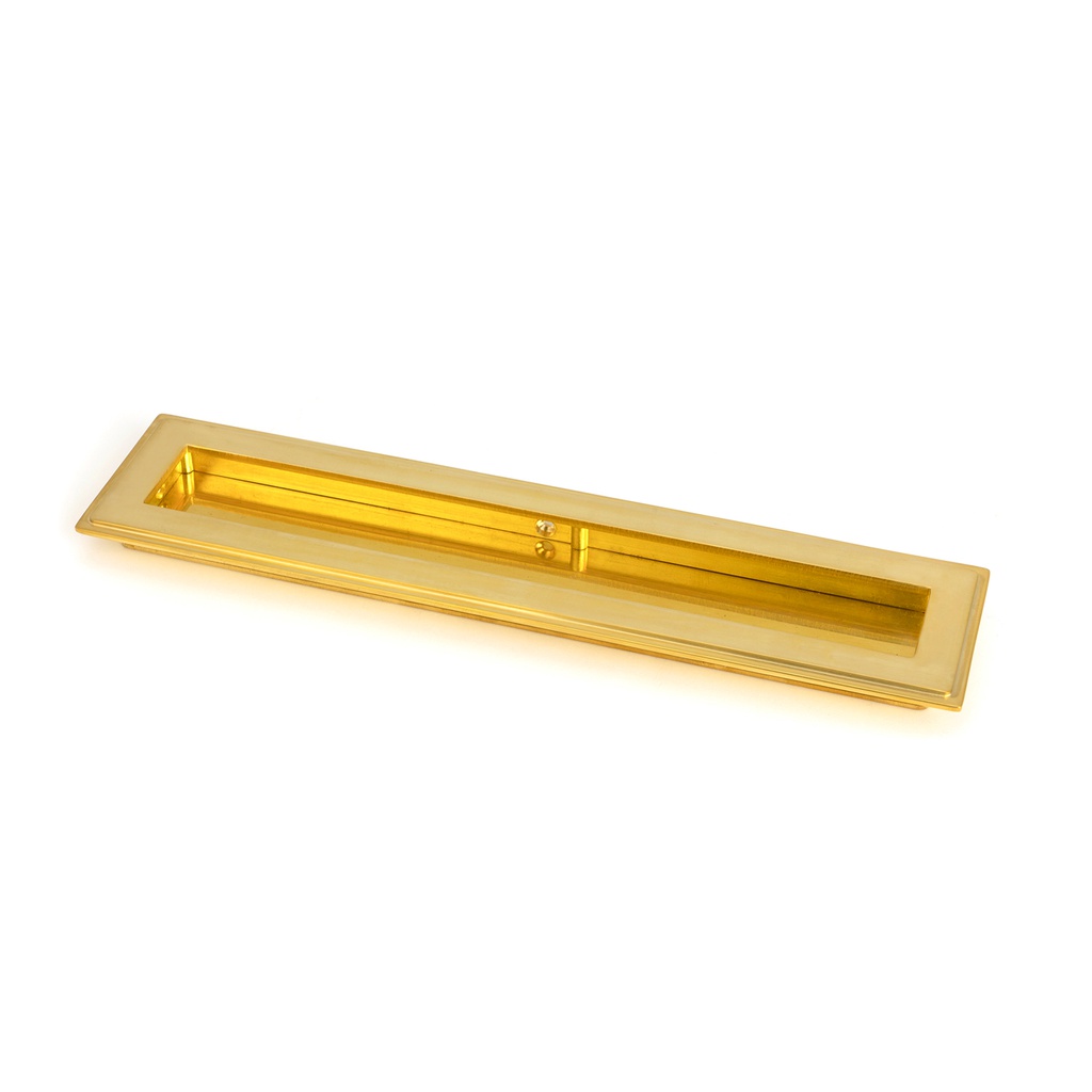 Polished Brass 250mm Art Deco Rectangular Pull - 47158