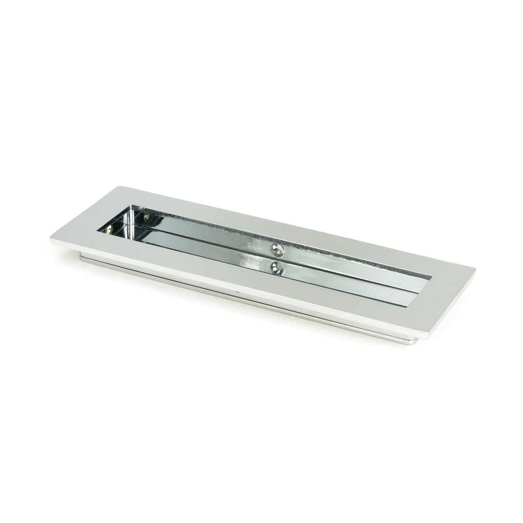 Polished Chrome 175mm Plain Rectangular Pull - 47177