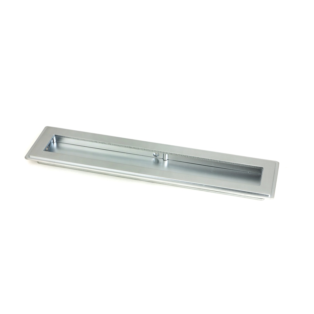 Satin Chrome 250mm Art Deco Rectangular Pull - 50637