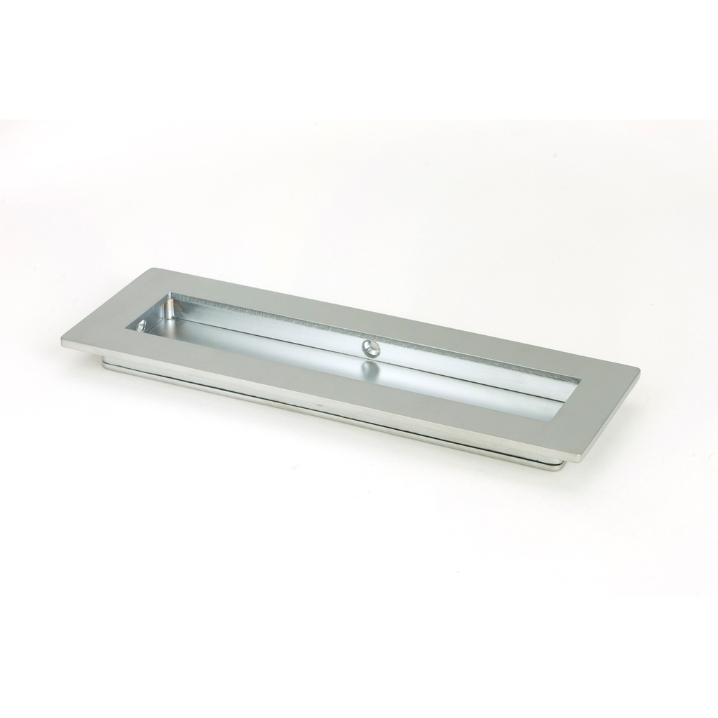 Satin Chrome 175mm Plain Rectangular Pull - 50638