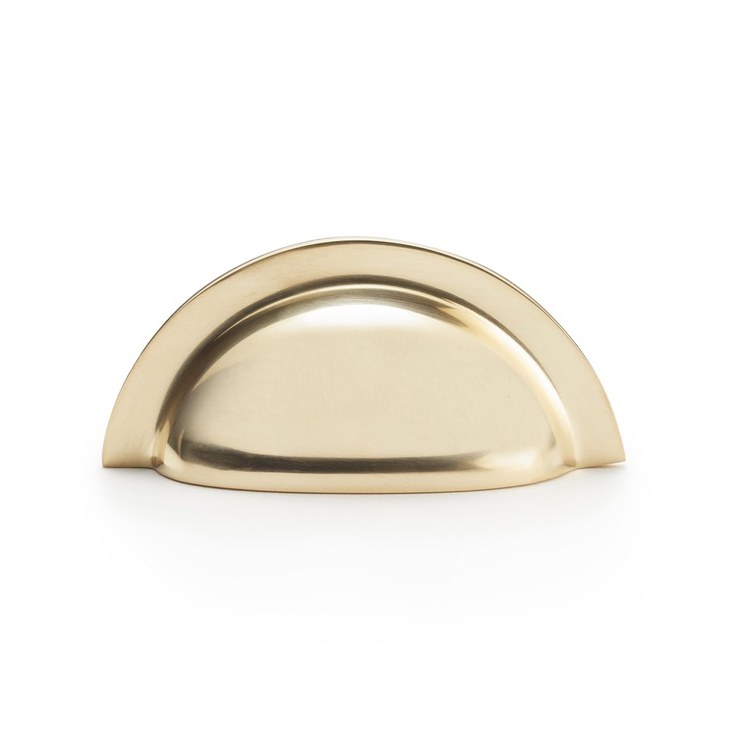 Alexander & Wilks Bardom Ridged Cabinet Cup Pull - Polished Brass