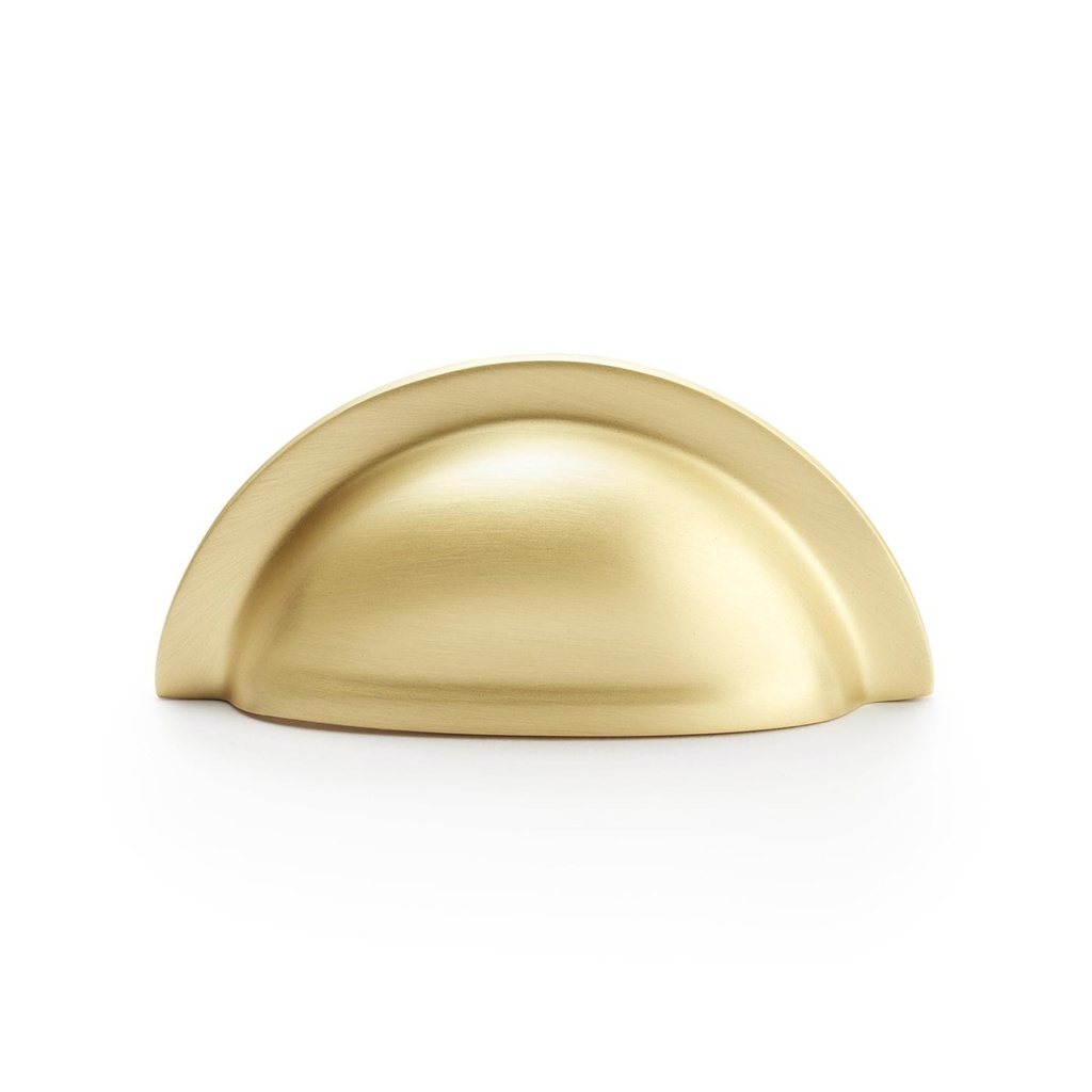 Alexander & Wilks Bardom Ridged Cabinet Cup Pull - Satin Brass