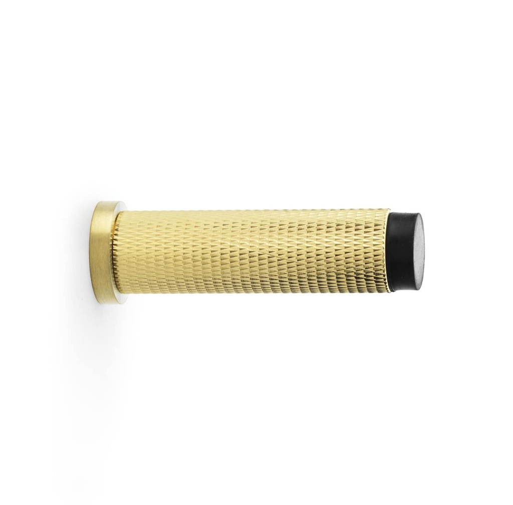 Alexander & Wilks Brunel Knurled Door Stop - Satin Brass PVD