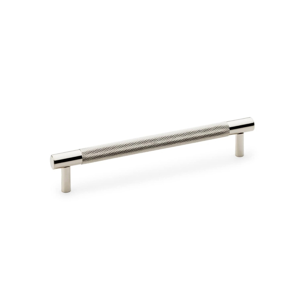 Alexander & Wilks Brunel Knurled T-bar Cupboard Handle - Polished Nickel - Centres 160mm