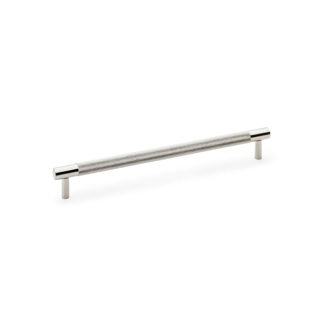 Alexander & Wilks Brunel Knurled T-bar Cupboard Handle - Polished Nickel - Centres 224mm