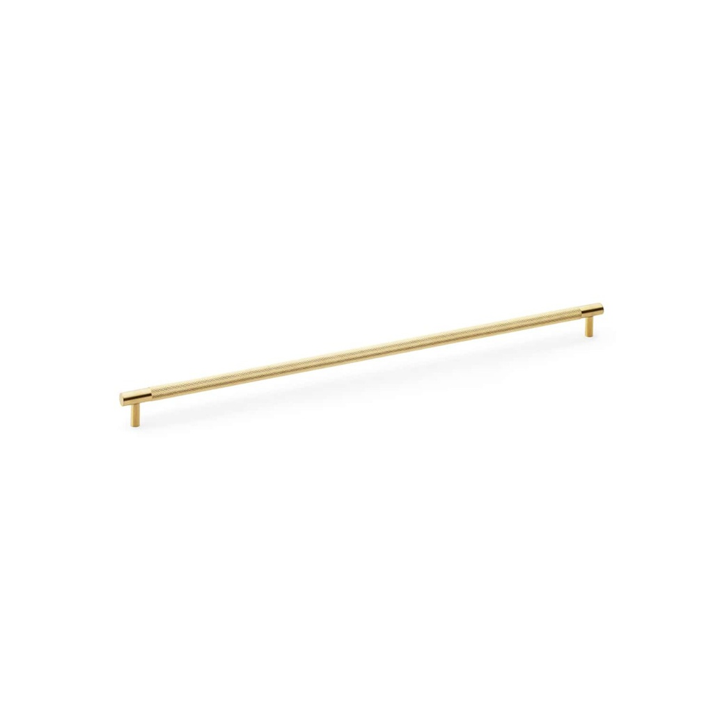 Alexander & Wilks Brunel Knurled T-bar Cupboard Handle - Satin Brass PVD - Centres 448mm