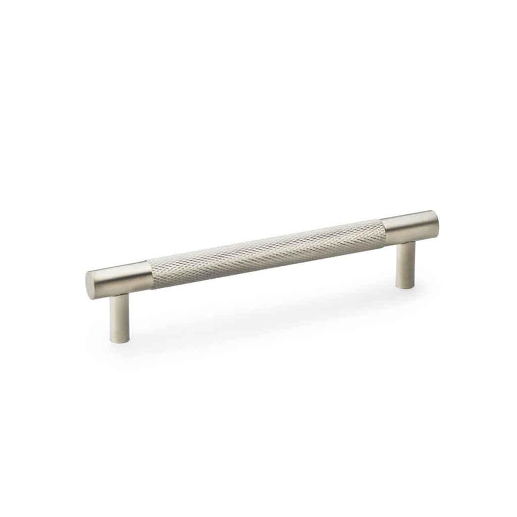 Alexander & Wilks Brunel Knurled T-bar Cupboard Handle - Satin Nickel - Centres 128mm