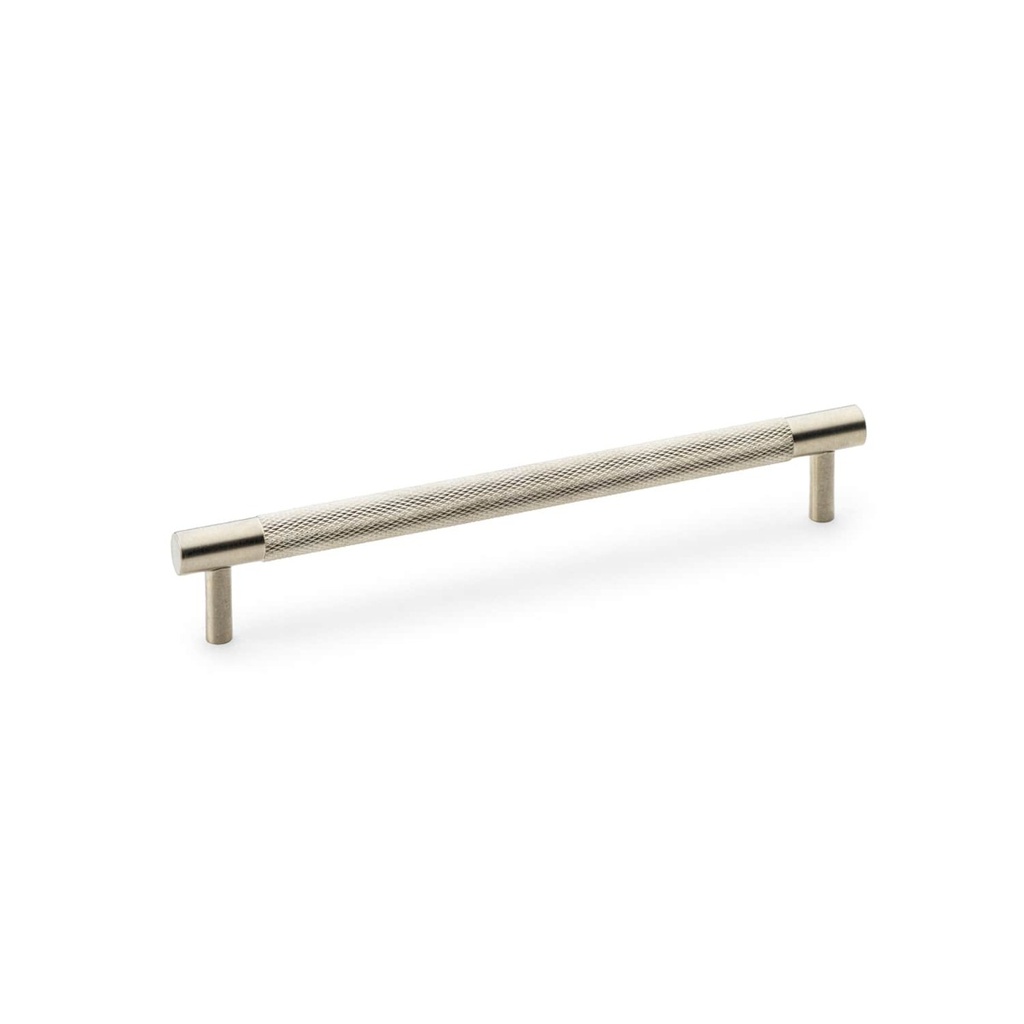 Alexander & Wilks Brunel Knurled T-bar Cupboard Handle - Satin Nickel - Centres 192mm