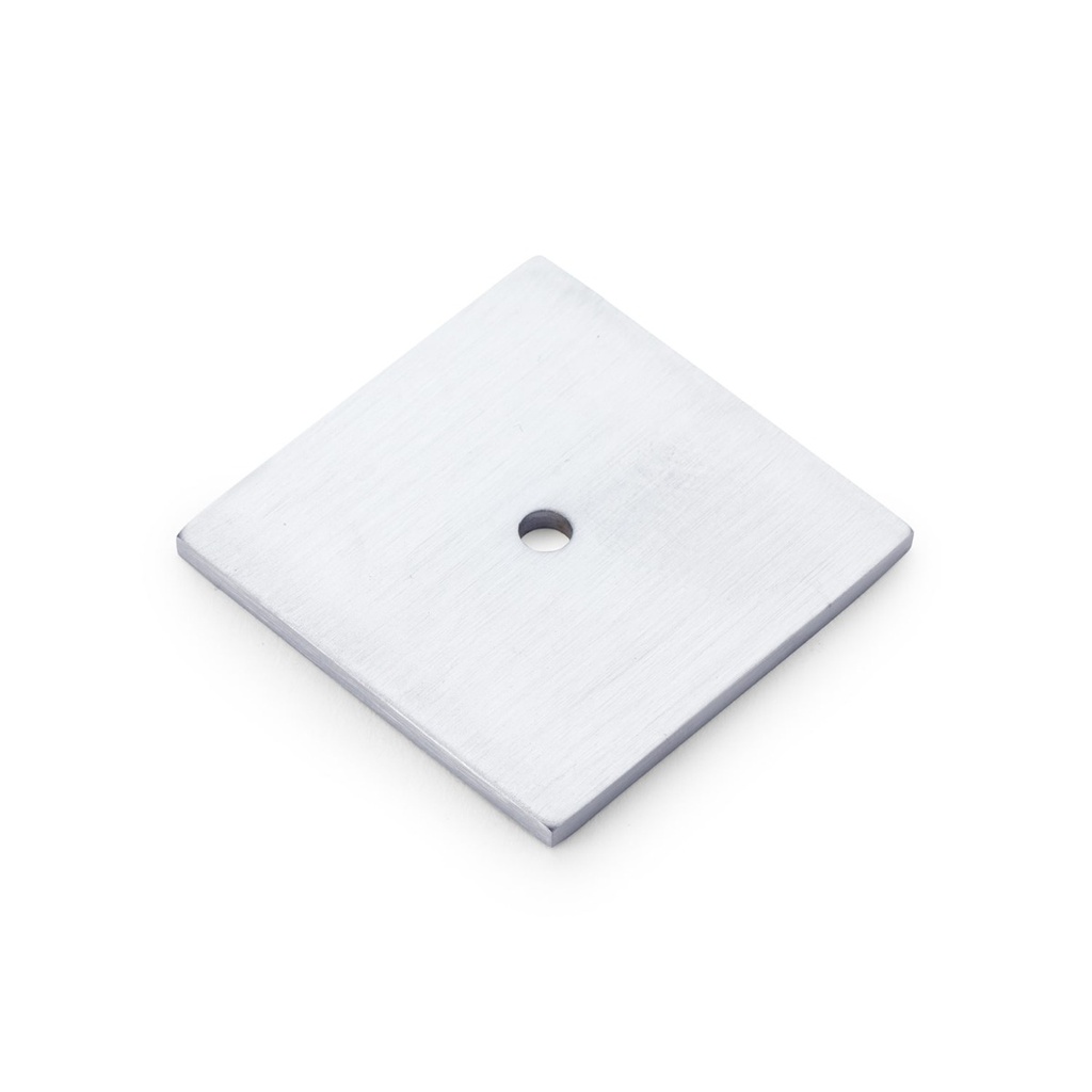 Alexander & Wilks Bullion Square Backplate - Satin Chrome