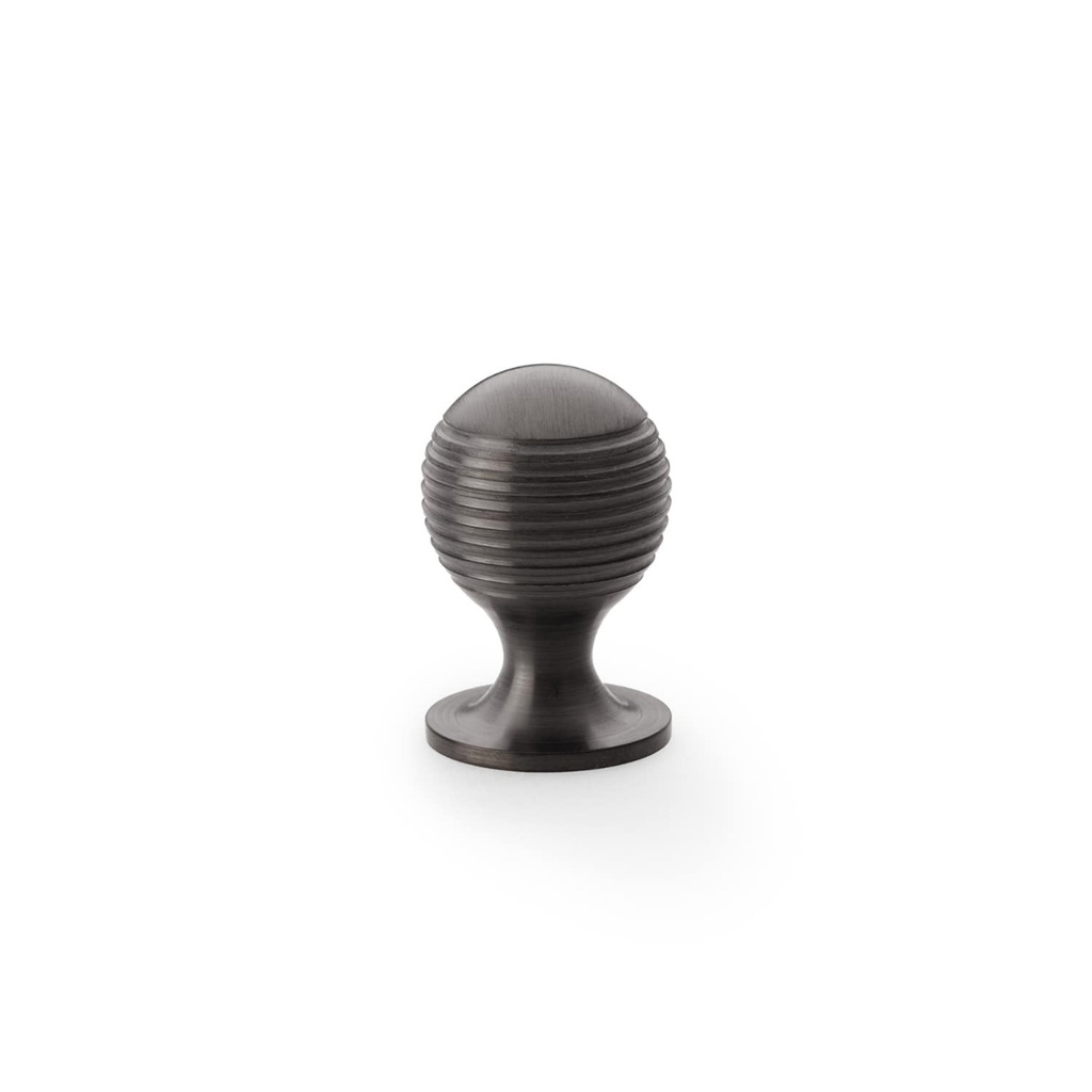 Alexander & Wilks Caesar Cupboard Knob On Round Rose - Dark Bronze PVD - 25mm