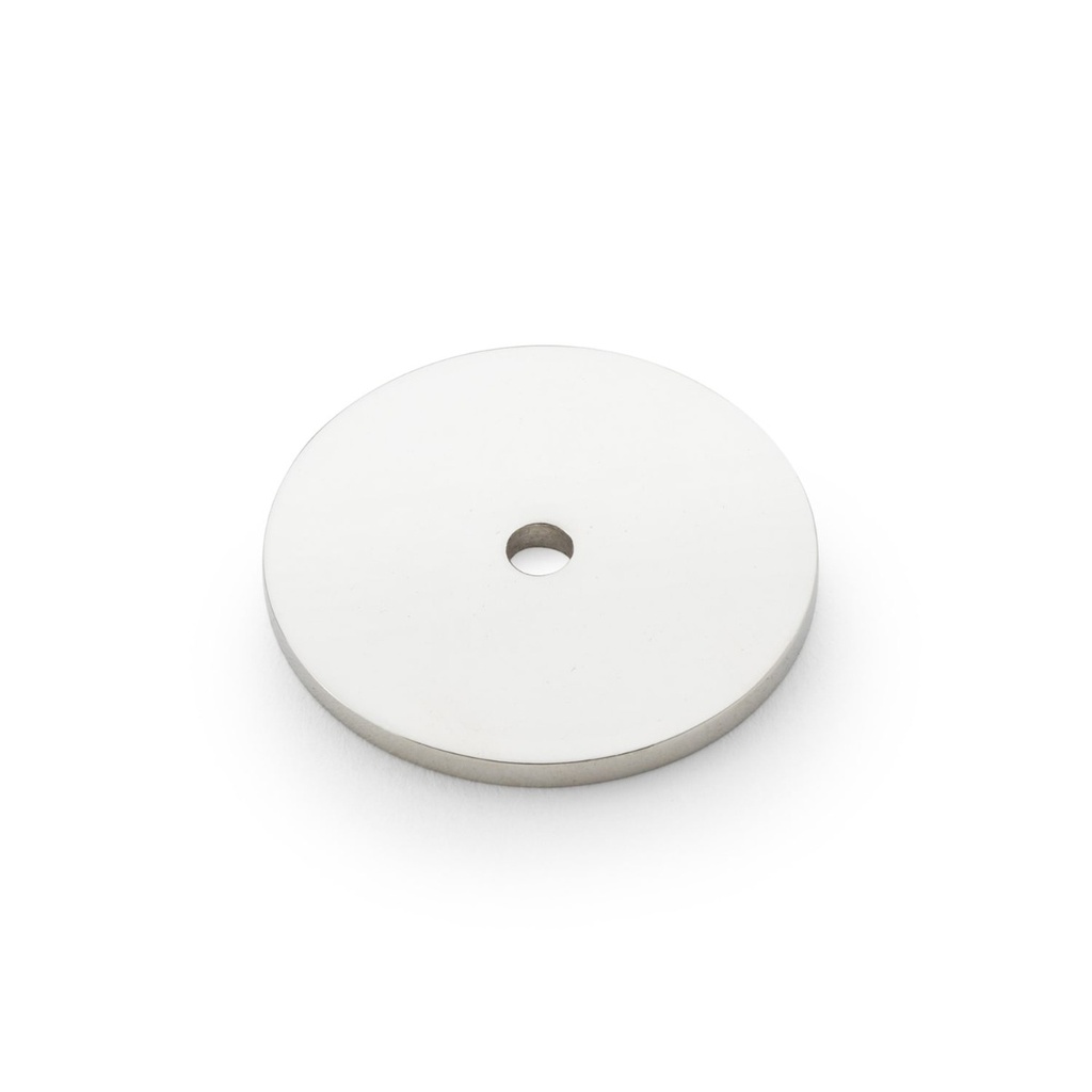 Alexander & Wilks Circular Backplate - Polished Nickel - Diameter 35mm