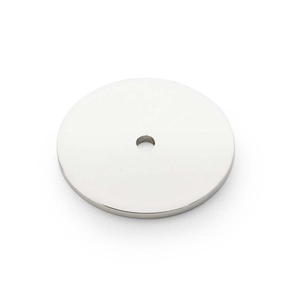 Alexander & Wilks Circular Backplate - Polished Nickel - Diameter 40mm