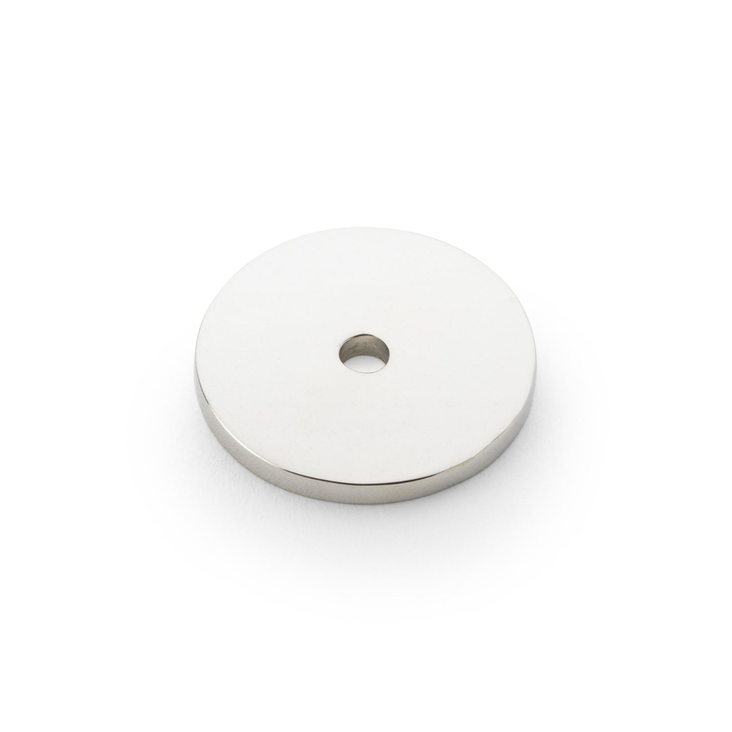 Alexander & Wilks Circular Backplate - Polished Nickel - Diameter 30mm