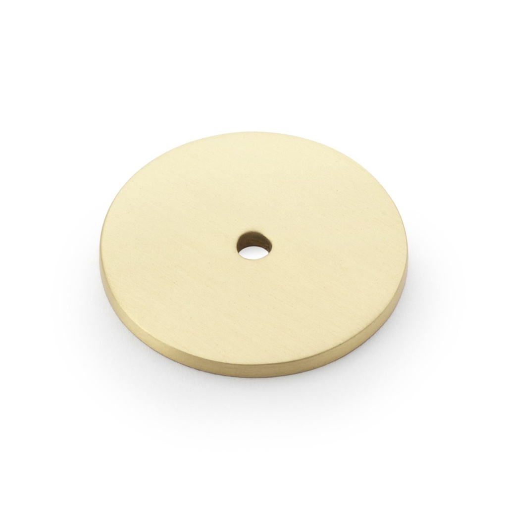 Alexander & Wilks Circular Backplate - Satin Brass - Diameter 40mm