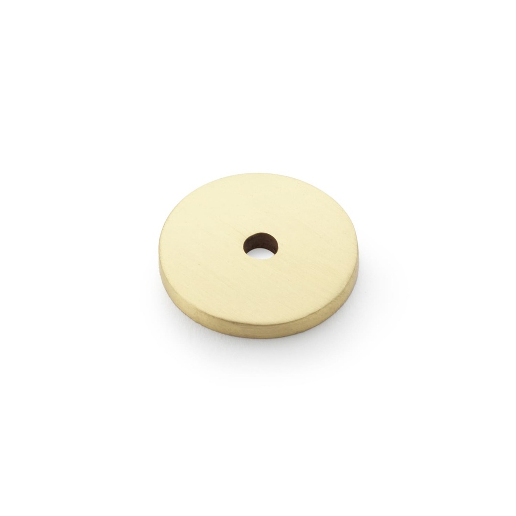 Alexander & Wilks Circular Backplate - Satin Brass - Diameter 25mm