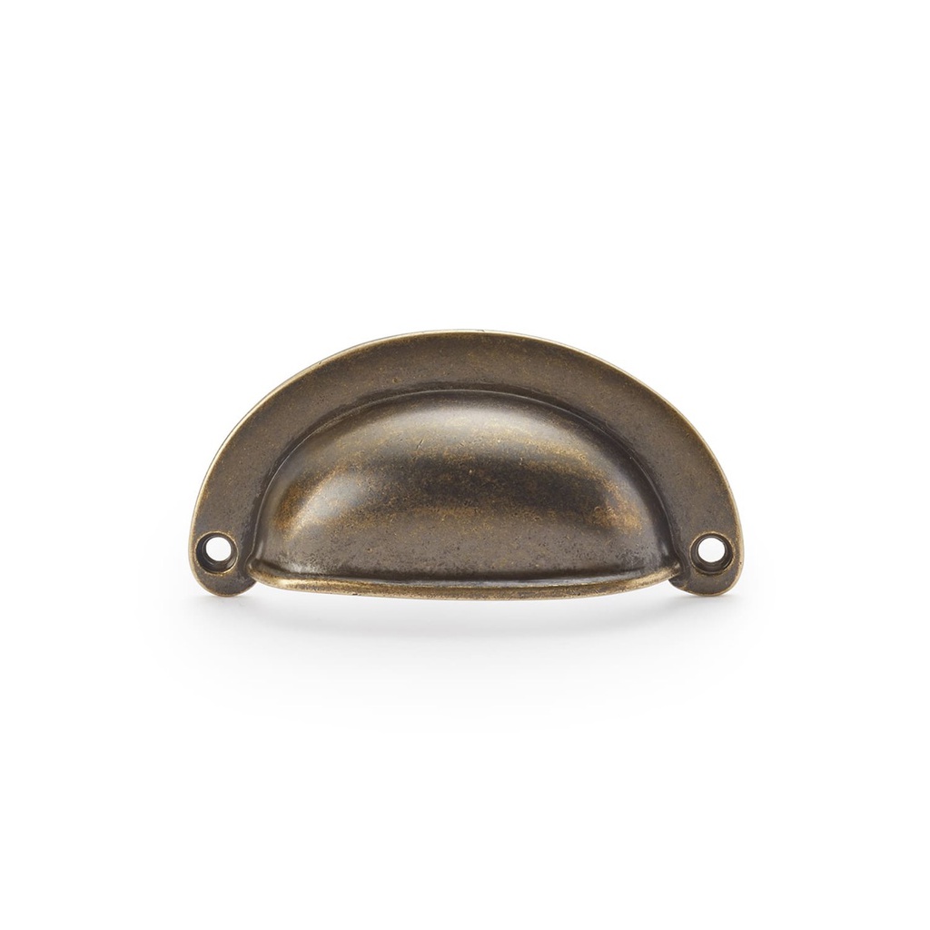 Alexander & Wilks - Ridged Cupboard Pull Face Fix 70mm c/c Antique Brass