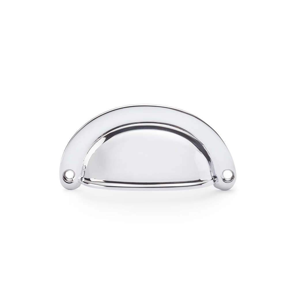 Alexander & Wilks - Ridged Cupboard Pull Face Fix 70mm c/c Polished Chrome