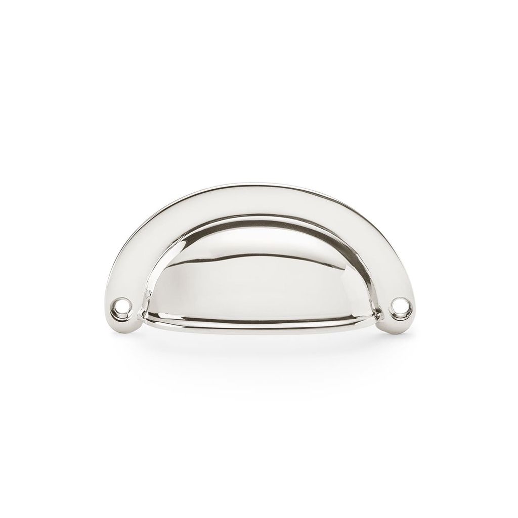 Alexander & Wilks - Ridged Cupboard Pull Face Fix 70mm c/c Polished Nickel