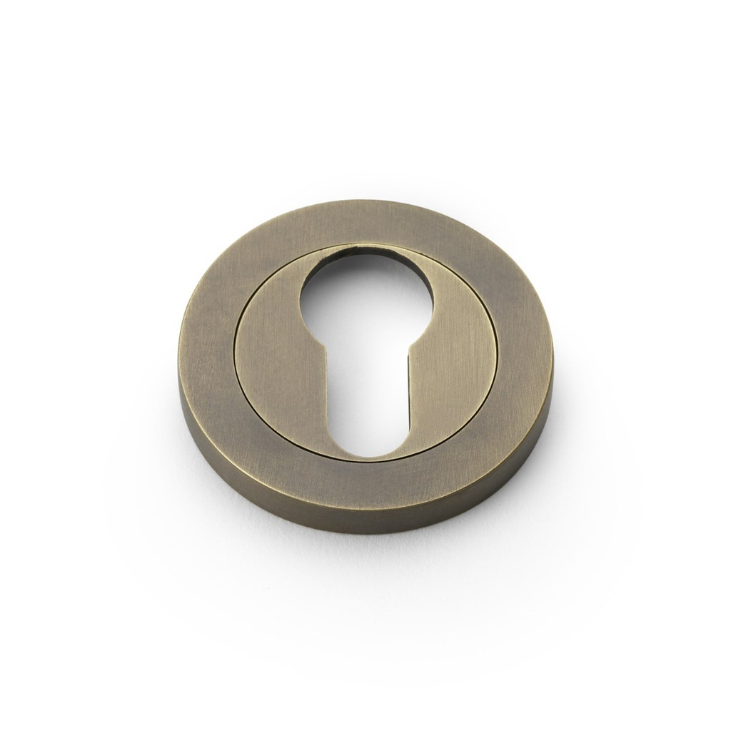 Alexander & Wilks Concealed Fix Escutcheon Euro Profile - Italian Brass