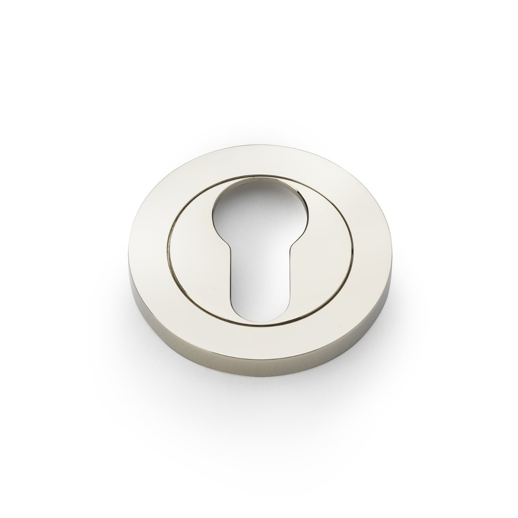 Alexander & Wilks Concealed Fix Escutcheon Euro Profile - Polished Nickel PVD