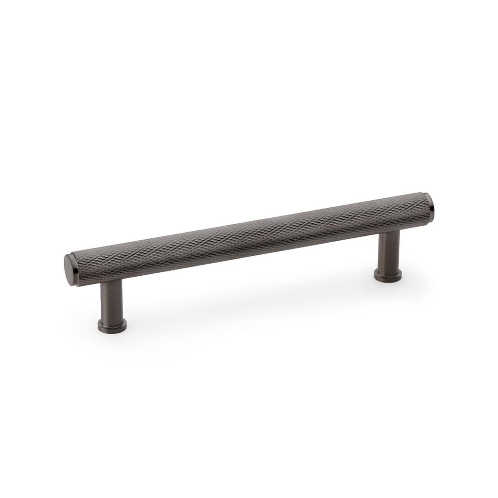 Alexander & Wilks Crispin Knurled T-bar Cupboard Pull Handle - Dark Bronze PVD - Centres 128mm