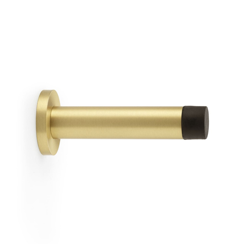 Alexander & Wilks Cylinder Projection Door Stop On Rose - Satin Brass