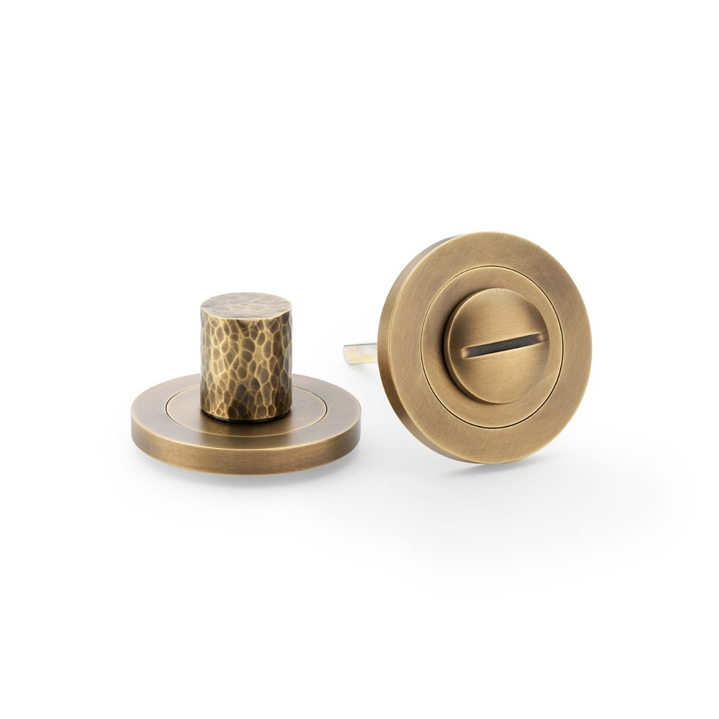 Alexander & Wilks Hammered Thumbturn And Release - Italian Brass