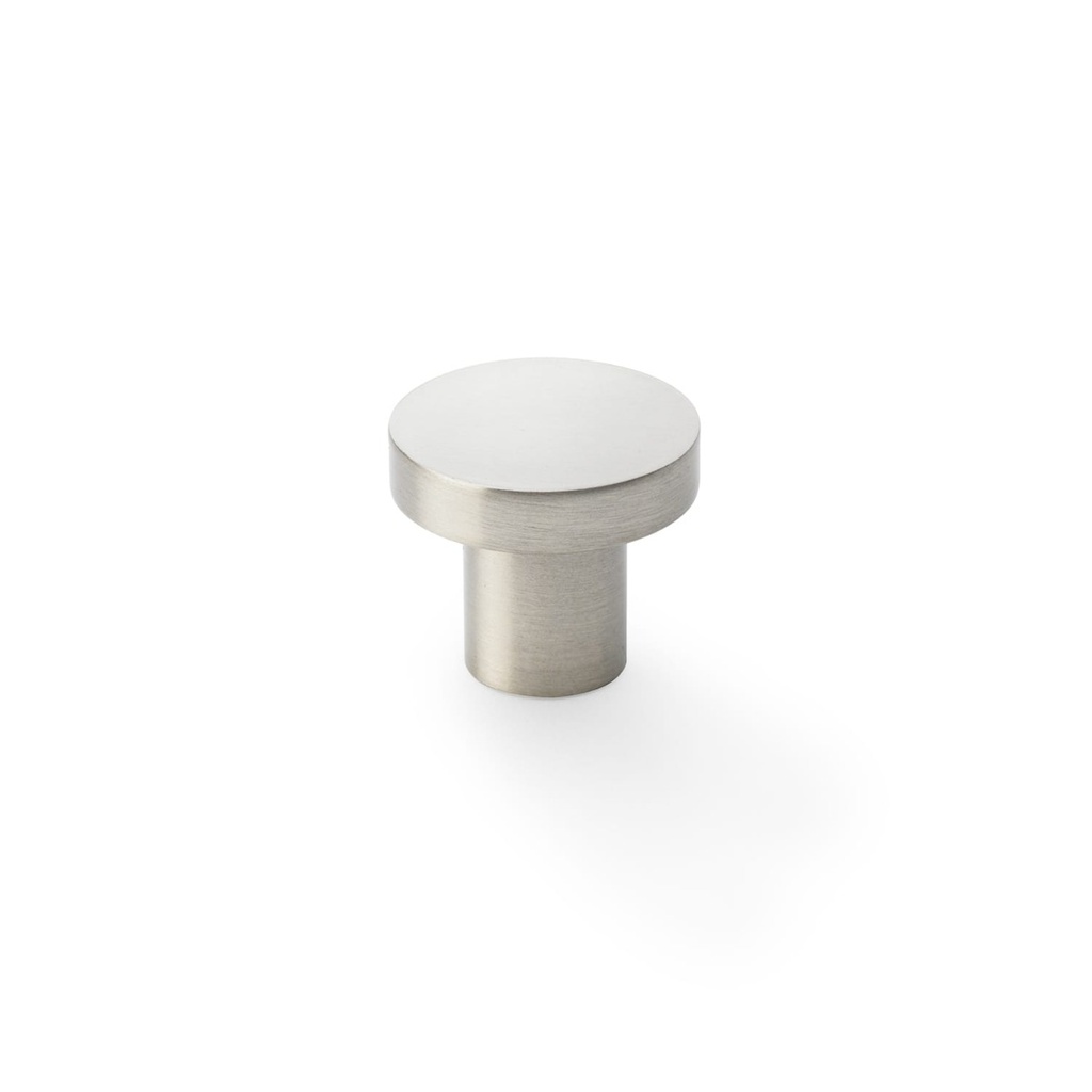 Alexander & Wilks Hanover Plain Cupboard Knob - Satin Nickel - Knob 30mm