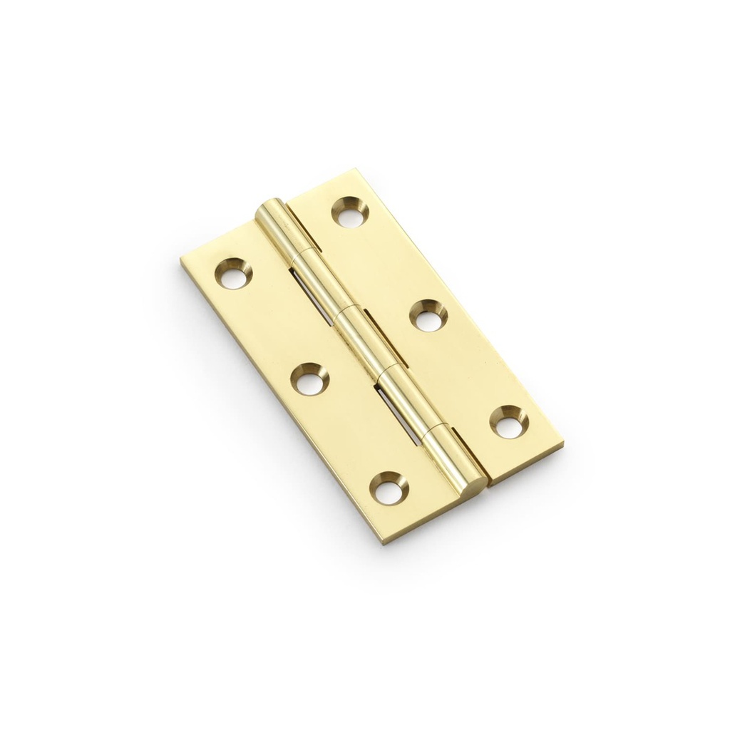 Alexander & Wilks Heavy Pattern Solid Brass Cabinet Butt Hinge - Polished Brass - 3"