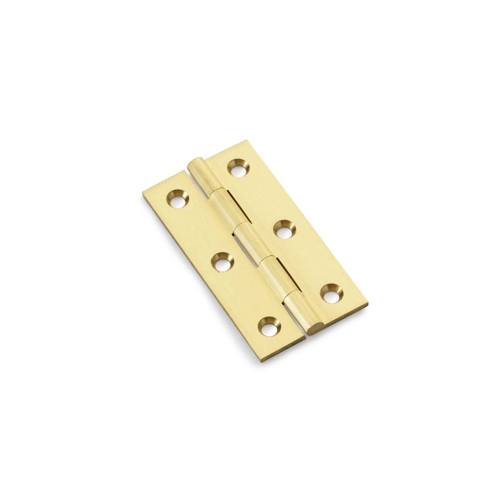 Alexander & Wilks Heavy Pattern Solid Brass Cabinet Butt Hinge - Satin Brass - 2.5"