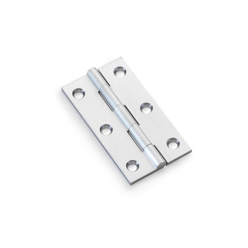 Alexander & Wilks Heavy Pattern Solid Brass Cabinet Butt Hinge - Satin Chrome - 3"