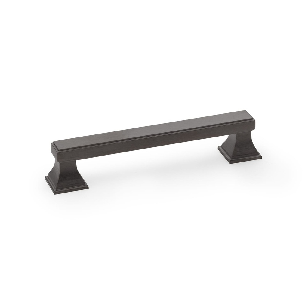 Alexander & Wilks Jesper Square Cabinet Pull Handle - Dark Bronze PVD - Centres 128mm