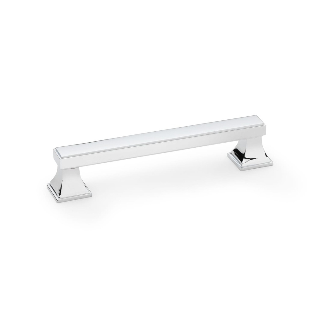 Alexander & Wilks Jesper Square Cabinet Pull Handle - Polished Chrome - Centres 128mm